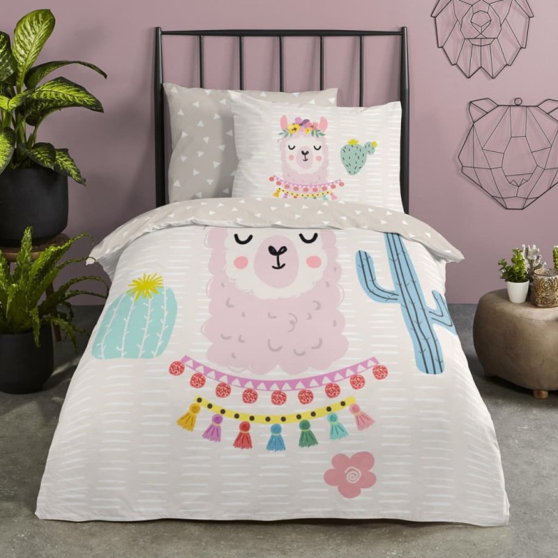 Good Morning Kinder-Bettwäsche-Set LLAMA 140x200/220 cm Mehrfarbig Good Morning Kinder-Bettwäsche-Set LLAMA 140x200/220 cm Mehrfarbig