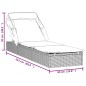 Sonnenliege mit Faltdach Schwarz 213x63x97 cm Poly Rattan Sonnenliege mit Faltdach Schwarz 213x63x97 cm Poly Rattan