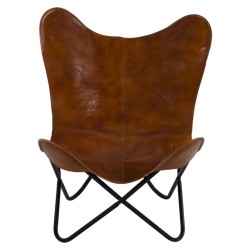Lesli Living Butterfly-Sessel Buffalo 75x75x87 cm Braun