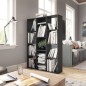 vidaXL Raumteiler/Bücherregal Hochglanz-Grau 100x24x140 cm vidaXL Raumteiler/Bücherregal Hochglanz-Grau 100x24x140 cm