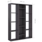 vidaXL Raumteiler/Bücherregal Hochglanz-Grau 100x24x140 cm vidaXL Raumteiler/Bücherregal Hochglanz-Grau 100x24x140 cm