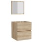 vidaXL Badschrank mit Spiegel Sonoma-Eiche Holzwerkstoff vidaXL Badschrank mit Spiegel Sonoma-Eiche Holzwerkstoff