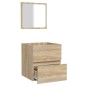 vidaXL Badschrank mit Spiegel Sonoma-Eiche Holzwerkstoff vidaXL Badschrank mit Spiegel Sonoma-Eiche Holzwerkstoff