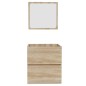 vidaXL Badschrank mit Spiegel Sonoma-Eiche Holzwerkstoff vidaXL Badschrank mit Spiegel Sonoma-Eiche Holzwerkstoff