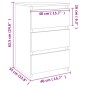 vidaXL Nachttisch Sonoma-Eiche 40x35x62,5 cm Holzwerkstoff vidaXL Nachttisch Sonoma-Eiche 40x35x62,5 cm Holzwerkstoff