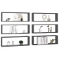 vidaXL Würfelregale 6 Stk. Grau 80x15x26,5 cm Holzwerkstoff vidaXL Würfelregale 6 Stk. Grau 80x15x26,5 cm Holzwerkstoff