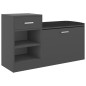 Schuhbank Grau 94,5x31x57 cm Holzwerkstoff Schuhbank Grau 94,5x31x57 cm Holzwerkstoff