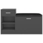 Schuhbank Grau 94,5x31x57 cm Holzwerkstoff Schuhbank Grau 94,5x31x57 cm Holzwerkstoff