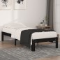 vidaXL Massivholzbett Schwarz 75x190 cm vidaXL Massivholzbett Schwarz 75x190 cm