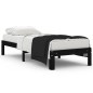 vidaXL Massivholzbett Schwarz 75x190 cm vidaXL Massivholzbett Schwarz 75x190 cm