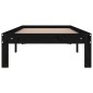vidaXL Massivholzbett Schwarz 75x190 cm vidaXL Massivholzbett Schwarz 75x190 cm