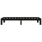vidaXL Massivholzbett Schwarz 75x190 cm vidaXL Massivholzbett Schwarz 75x190 cm