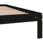 vidaXL Massivholzbett Schwarz 75x190 cm vidaXL Massivholzbett Schwarz 75x190 cm