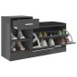 Schuhbank Grau 94,5x31x57 cm Holzwerkstoff Schuhbank Grau 94,5x31x57 cm Holzwerkstoff