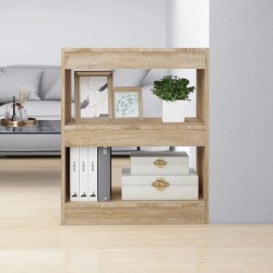 vidaXL Bücherregal/Raumteiler Sonoma-Eiche 60x30x72 cm