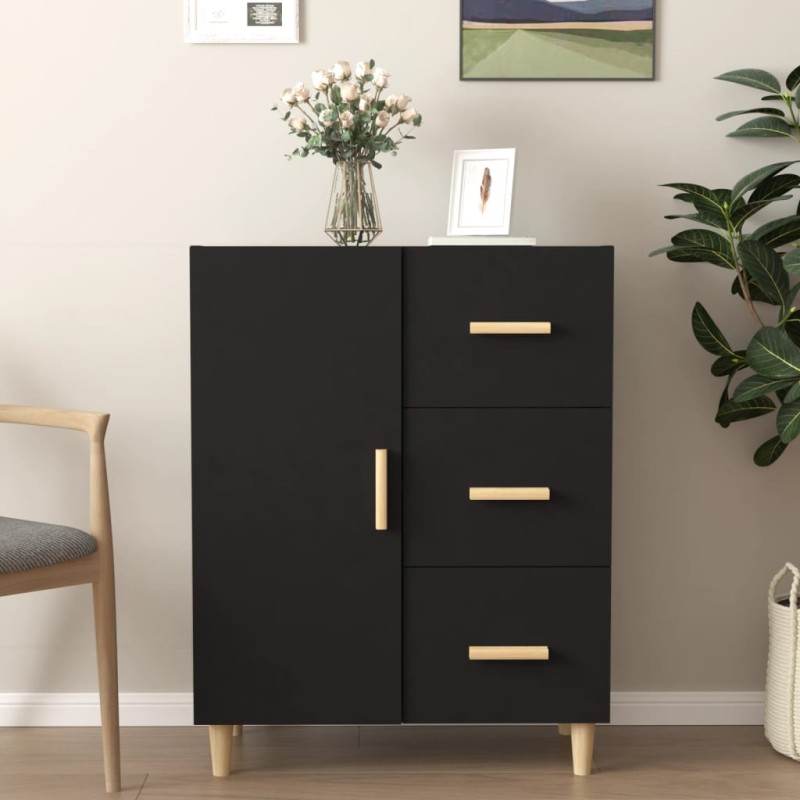 vidaXL Sideboard Schwarz 69,5x34x90 cm Holzwerkstoff vidaXL Sideboard Schwarz 69,5x34x90 cm Holzwerkstoff