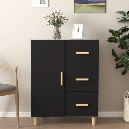 vidaXL Sideboard Schwarz 69,5x34x90 cm Holzwerkstoff