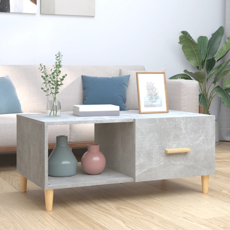 vidaXL Couchtisch Betongrau 89,5x50x40 cm Holzwerkstoff vidaXL Couchtisch Betongrau 89,5x50x40 cm Holzwerkstoff