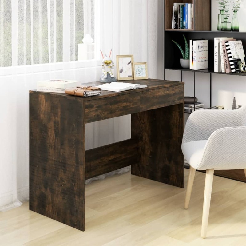 vidaXL Schreibtisch Räuchereiche 101x50x76,5 cm Holzwerkstoff vidaXL Schreibtisch Räuchereiche 101x50x76,5 cm Holzwerkstoff