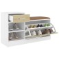 Schuhbank Weiß und Sonoma-Eiche 94,5x31x57 cm Holzwerkstoff Schuhbank Weiß und Sonoma-Eiche 94,5x31x57 cm Holzwerkstoff