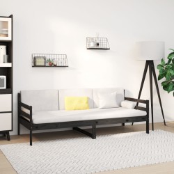 vidaXL Tagesbett Schwarz 80x200 cm Massivholz Kiefer