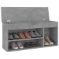 vidaXL Schuhbank mit Kissen Betongrau 104x30x49 cm Holzwerkstoff vidaXL Schuhbank mit Kissen Betongrau 104x30x49 cm Holzwerkstoff