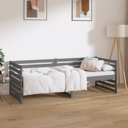 vidaXL Tagesbett Grau 80x200 cm Massivholz Kiefer