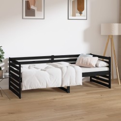 vidaXL Tagesbett Schwarz 80x200 cm Massivholz Kiefer