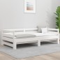 vidaXL Ausziehbares Tagesbett ohne Matratze Weiß 80x200 cm vidaXL Ausziehbares Tagesbett ohne Matratze Weiß 80x200 cm