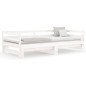 vidaXL Ausziehbares Tagesbett ohne Matratze Weiß 80x200 cm vidaXL Ausziehbares Tagesbett ohne Matratze Weiß 80x200 cm