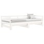 vidaXL Ausziehbares Tagesbett ohne Matratze Weiß 80x200 cm vidaXL Ausziehbares Tagesbett ohne Matratze Weiß 80x200 cm