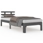 vidaXL Massivholzbett Grau 75x190 cm vidaXL Massivholzbett Grau 75x190 cm