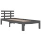 vidaXL Massivholzbett Grau 75x190 cm vidaXL Massivholzbett Grau 75x190 cm