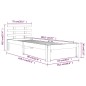 vidaXL Massivholzbett Grau 75x190 cm vidaXL Massivholzbett Grau 75x190 cm
