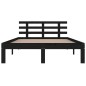 vidaXL Massivholzbett Schwarz 135x190 cm vidaXL Massivholzbett Schwarz 135x190 cm