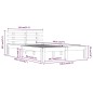 vidaXL Massivholzbett Schwarz 135x190 cm vidaXL Massivholzbett Schwarz 135x190 cm