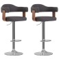 vidaXL 2 Stk. Barhocker Bugholz und Stoff Dunkelgrau vidaXL 2 Stk. Barhocker Bugholz und Stoff Dunkelgrau