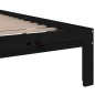 vidaXL Massivholzbett Schwarz 100x200 cm vidaXL Massivholzbett Schwarz 100x200 cm