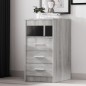 vidaXL Sideboard mit Schubladen Grau Sonoma 40x50x76 cm Holzwerkstoff vidaXL Sideboard mit Schubladen Grau Sonoma 40x50x76 cm Holzwerkstoff