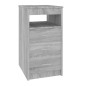 vidaXL Sideboard mit Schubladen Grau Sonoma 40x50x76 cm Holzwerkstoff vidaXL Sideboard mit Schubladen Grau Sonoma 40x50x76 cm Holzwerkstoff