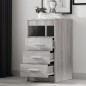 vidaXL Sideboard mit Schubladen Grau Sonoma 40x50x76 cm Holzwerkstoff vidaXL Sideboard mit Schubladen Grau Sonoma 40x50x76 cm Holzwerkstoff