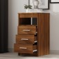 vidaXL Sideboard mit Schubladen Braun Eichen-Optik 40x50x76 cm vidaXL Sideboard mit Schubladen Braun Eichen-Optik 40x50x76 cm