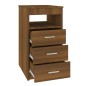 vidaXL Sideboard mit Schubladen Braun Eichen-Optik 40x50x76 cm vidaXL Sideboard mit Schubladen Braun Eichen-Optik 40x50x76 cm