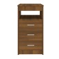 vidaXL Sideboard mit Schubladen Braun Eichen-Optik 40x50x76 cm vidaXL Sideboard mit Schubladen Braun Eichen-Optik 40x50x76 cm
