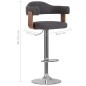 vidaXL 2 Stk. Barhocker Bugholz und Stoff Dunkelgrau vidaXL 2 Stk. Barhocker Bugholz und Stoff Dunkelgrau