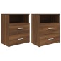 vidaXL Nachttische 2 Stk. Braun Eichen-Optik 50x32x60 cm vidaXL Nachttische 2 Stk. Braun Eichen-Optik 50x32x60 cm