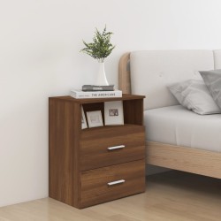 vidaXL Nachttische 2 Stk. Braun Eichen-Optik 50x32x60 cm