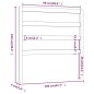 vidaXL Kopfteil Weiß 106x4x100 cm Massivholz Kiefer