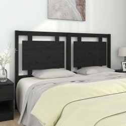 vidaXL Kopfteil Schwarz 155,5x4x100 cm Massivholz Kiefer