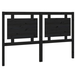 vidaXL Kopfteil Schwarz 155,5x4x100 cm Massivholz Kiefer